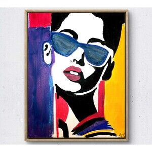 WS original fashion sense painting 14X11 canvas acrylic abstract modern wall art